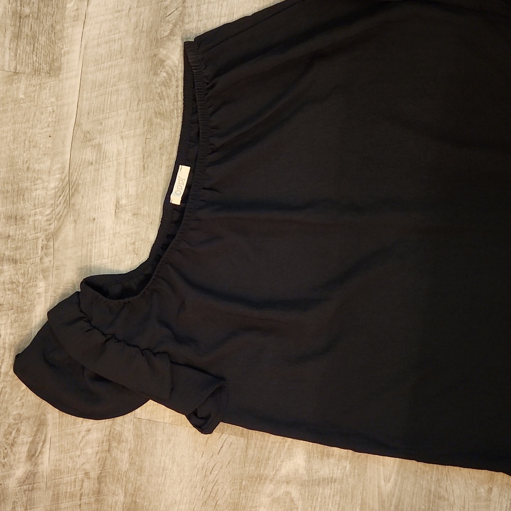 ODDY Black ONE SHOULDER TOP - Picture 2 of 9